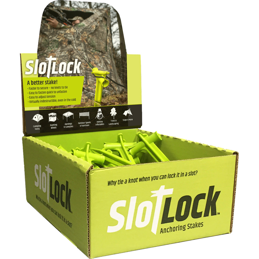 SlotLock 9-Inch Anchoring Stakes 24 Count Bulk in Display