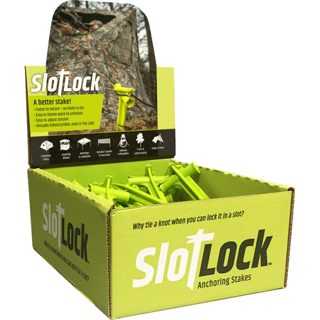 SlotLock 9-Inch Anchoring Stakes 24 Count Bulk in Display