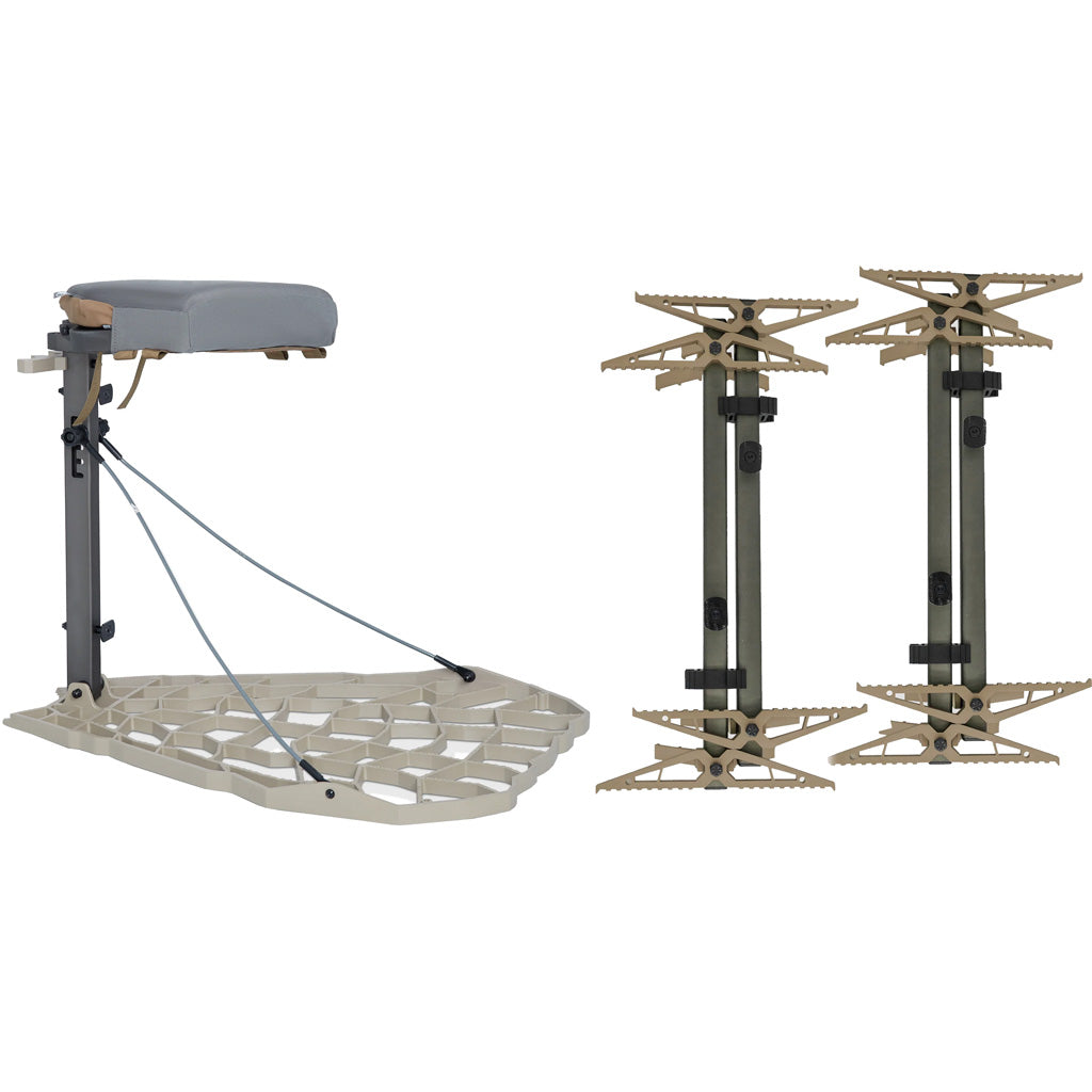 XOP Mobile Hunting Combo Rubicon Stand 4-Pack X2 Climbing Sticks and Backpack Straps