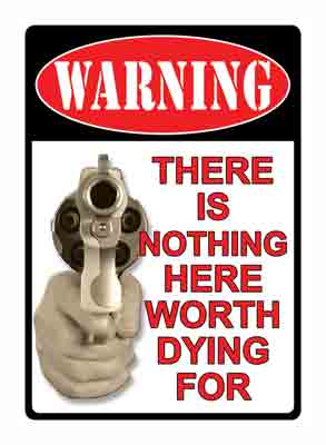 Rivers Edge Tin Sign - There's Nothing Here, 16"