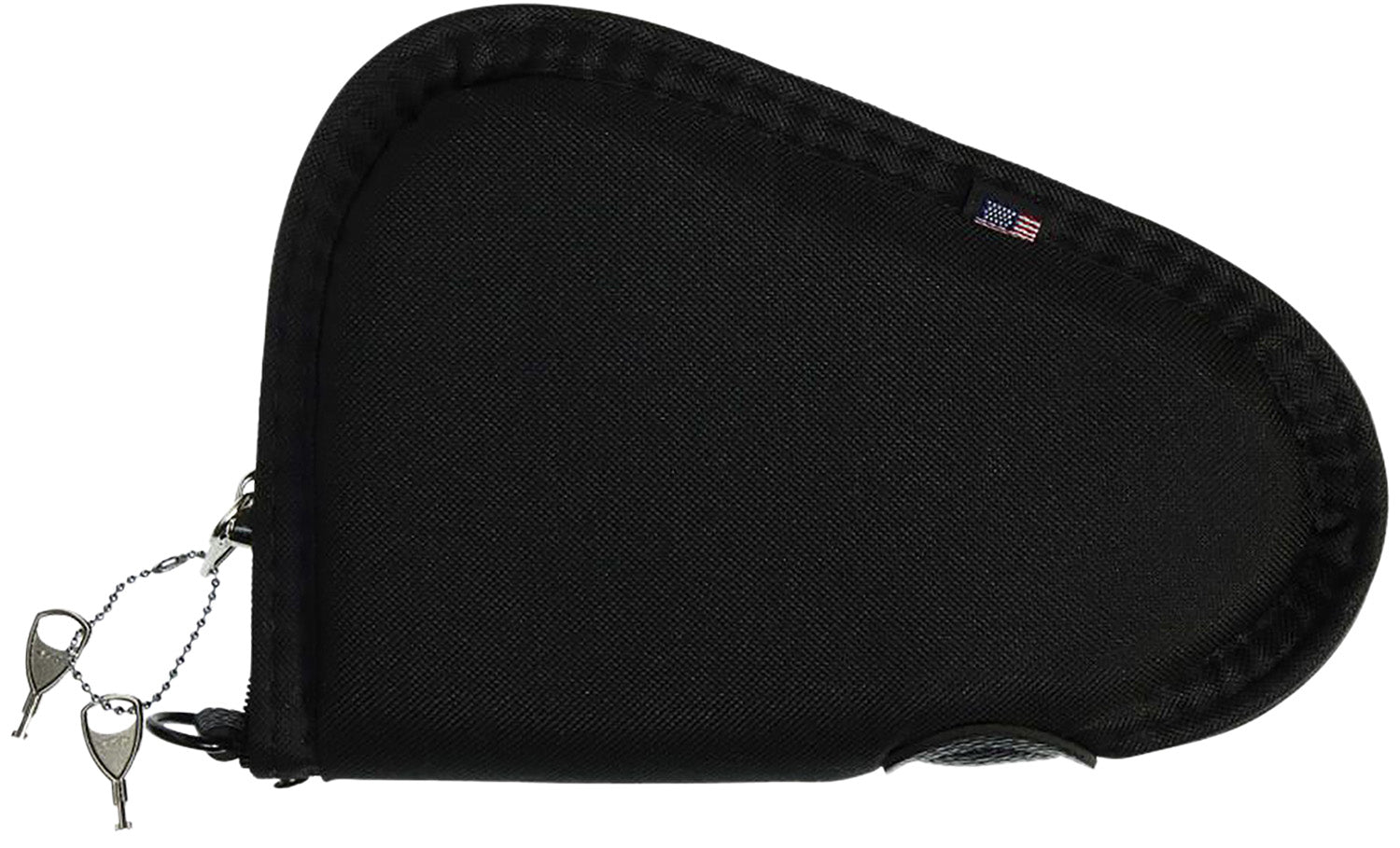 Allen 748 Black Endura Locking Pistol Case 8" YKK Lockable Zipper with Foam Padding & Keys