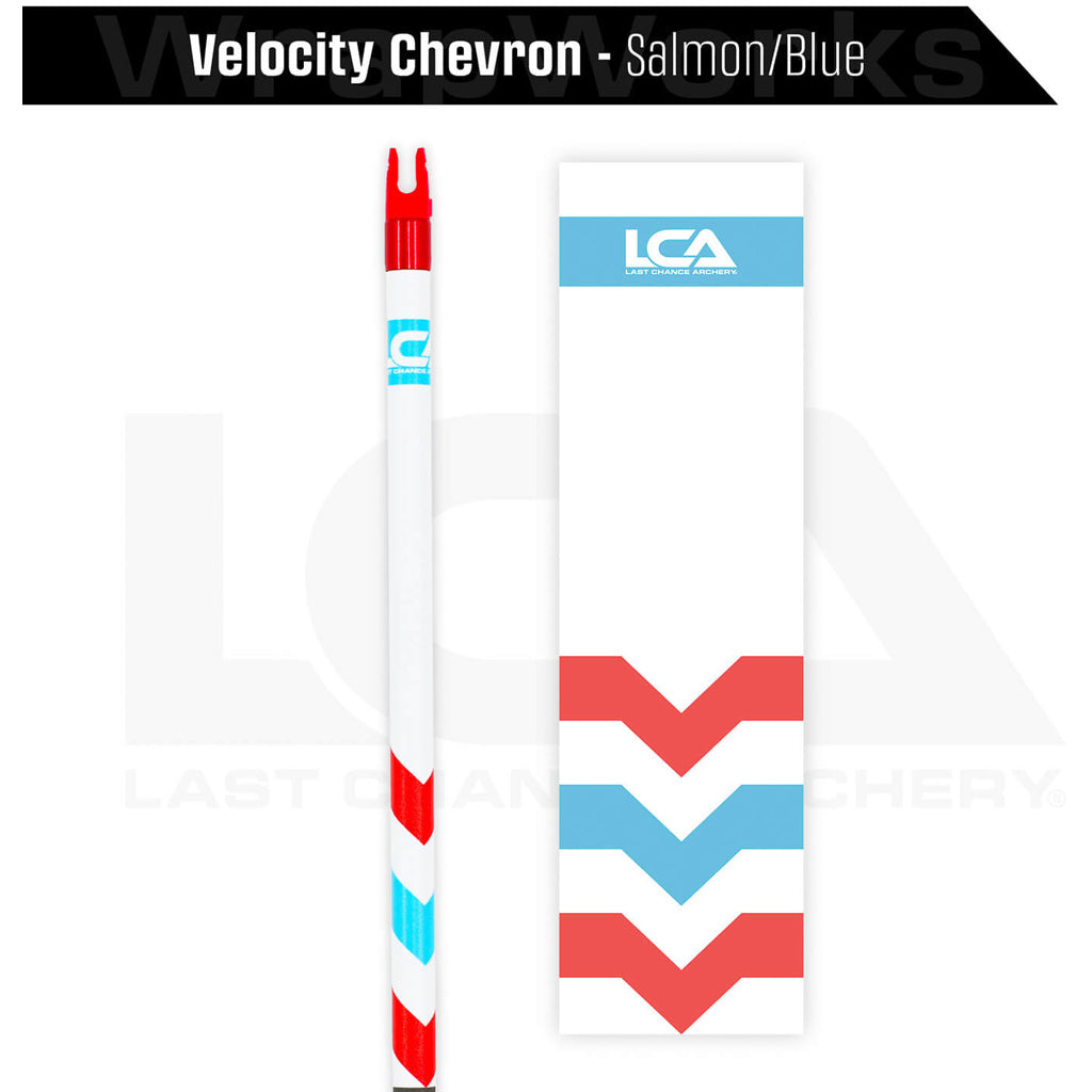 Last Chance WrapWorks Velocity Chevron Salmon/Blue Precision Flex M-Series