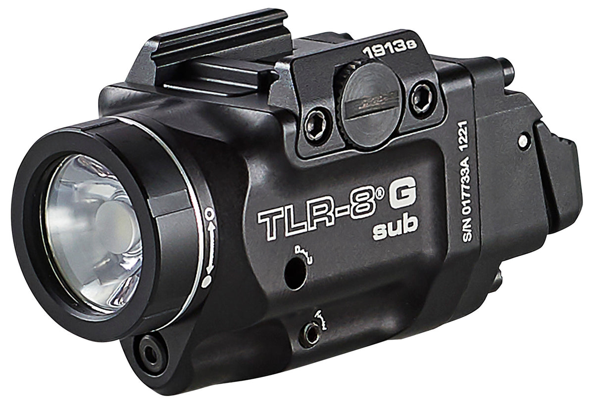 Streamlight 69438 TRL-8 G Sub 500-Lumen Gun Light with Green Laser Black for 1913 Rail Pistols