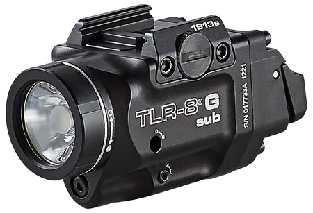 Streamlight 69438 TRL-8 G Sub 500-Lumen Gun Light with Green Laser Black for 1913 Rail Pistols