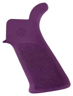 Hogue AR-15 Rubber Beavertail Pistol Grip Purple No Finger Grooves