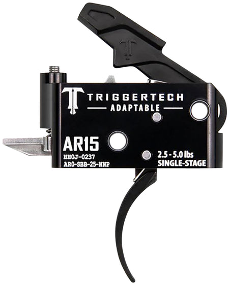 TriggerTech AR0SBB25NNP AR-15 Adaptable Pro Curved Trigger, Single-Stage 2.5-5 lbs Adjustable