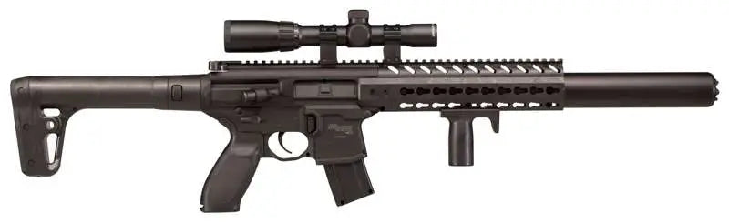 SIG Sauer MCX CO2 Air Rifle .177 Cal 30rd Capacity Black with Air Scope 14x24