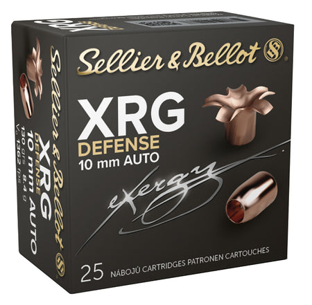 Sellier & Bellot (S&B) XRG Solid Copper Hollow Point 130 Grain 10mm Auto 1362 fps 754908501137