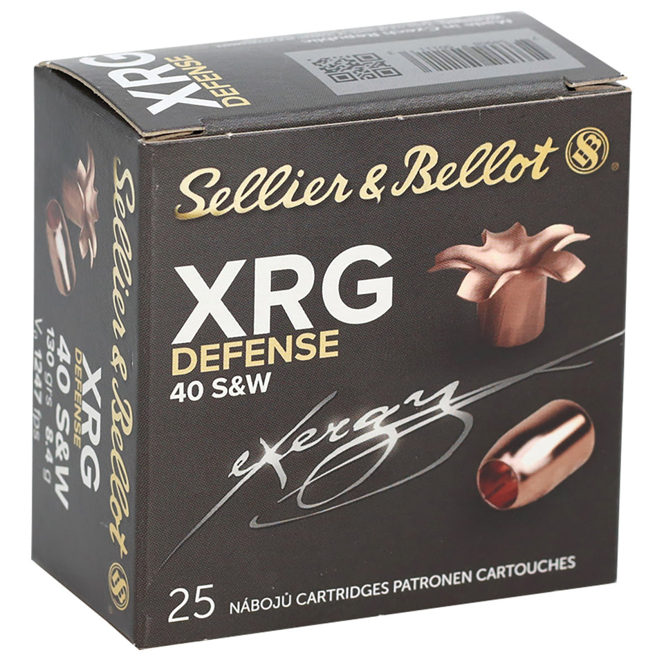 Sellier & Bellot (S&B) XRG Solid Copper Hollow Point 130 Grain .40 S&W 1247 fps 754908501113