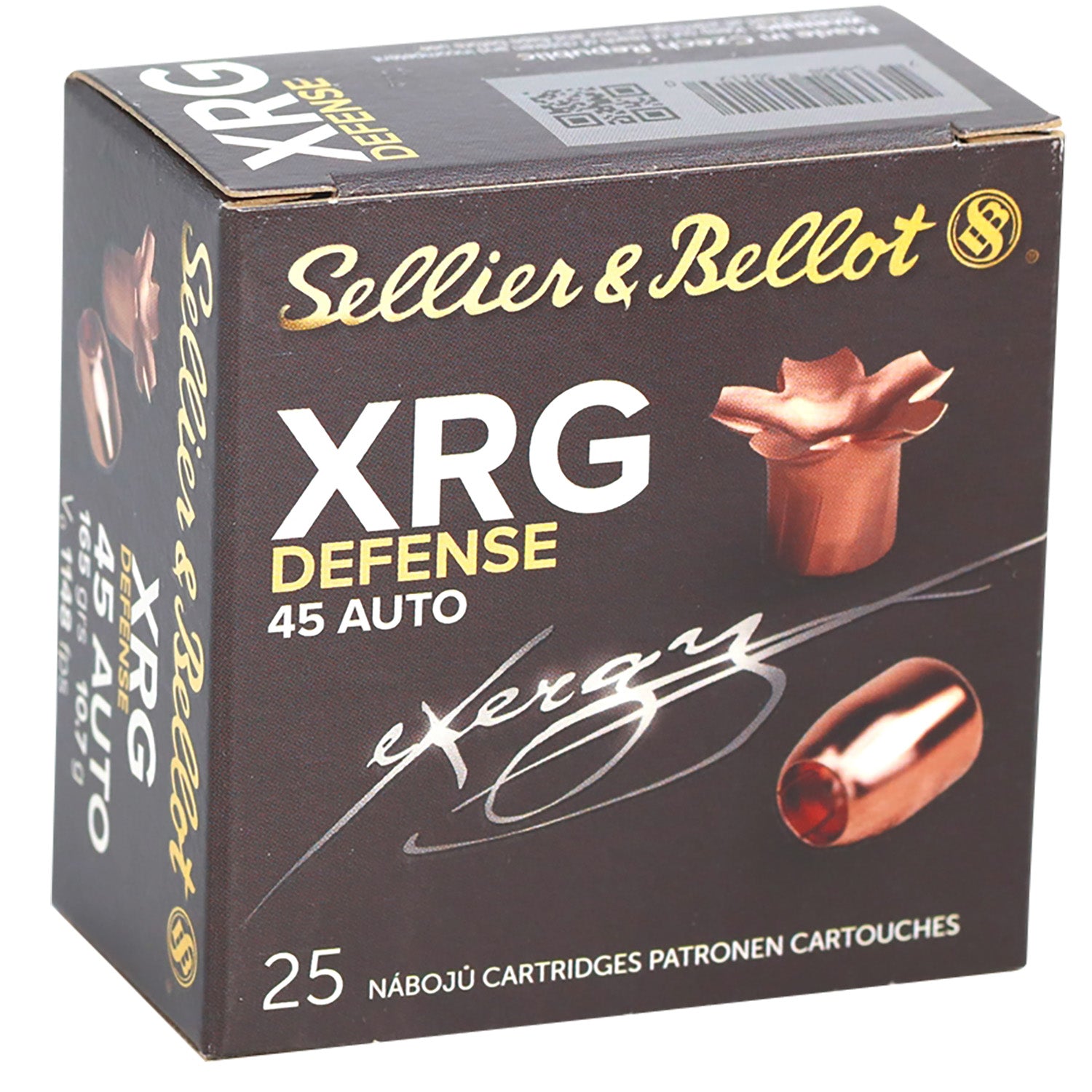 Sellier & Bellot (S&B) XRG Solid Copper Hollow Point 165 Grain .45 ACP/Auto 1148 fps 754908501120