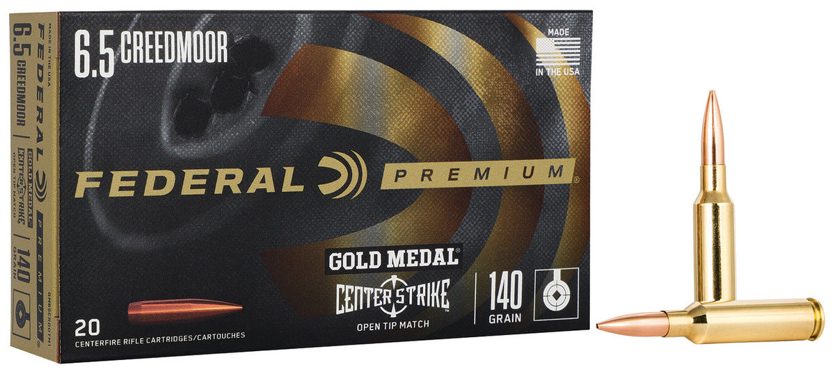 Federal Gold Medal Premium Open Tip Match 140 Grain 6.5mm Creedmoor 2675 fps 604544685176