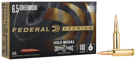 Federal Gold Medal Premium Open Tip Match 140 Grain 6.5mm Creedmoor 2675 fps 604544685176