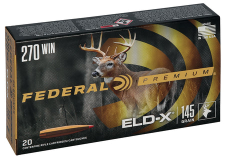 Federal Premium ELD-X Extremely Low Drag-eXpanding 145 Grain .270 Winchester 2890 fps 604544689815