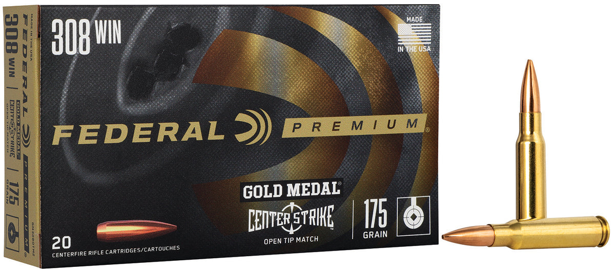 Federal Premium Gold Medal Open Tip Match 175 Grain .308 Win / 7.62x51mm 2600 fps 604544685169