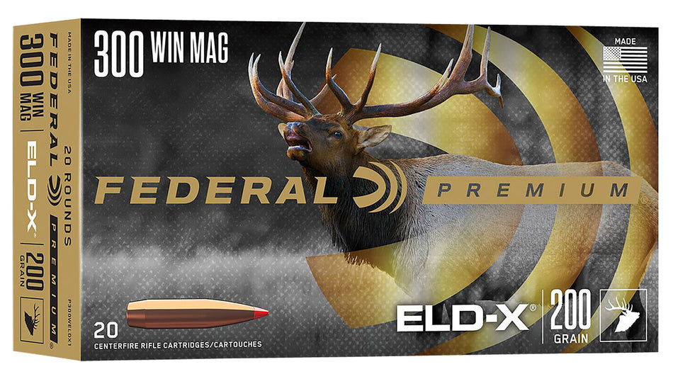 Federal Premium ELD-X Extremely Low Drag-eXpanding 200 Grain .300 Winchester Mag 2860 fps 604544689877