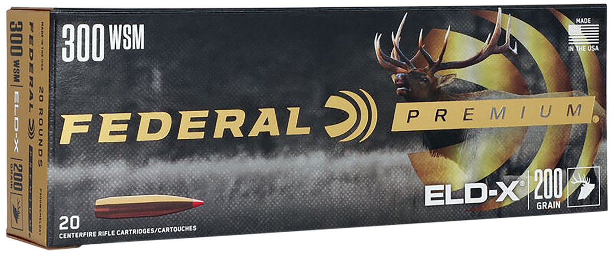 Federal .300 WSM Premium Extremely Low Drag eXpanding 200 grain Hornady ELD-X ammunition