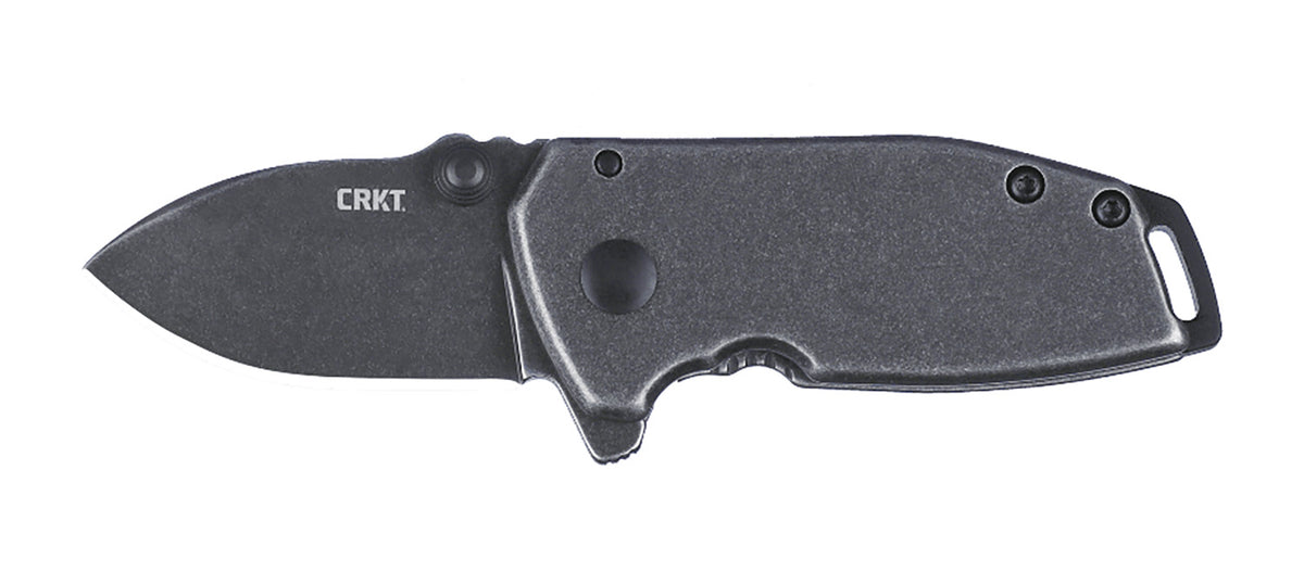 CRKT 2485K Squid Compact Assisted Opening Folding Knife Plain 8Cr13MoV SS Blade Stainless Handle and Pocket Clip