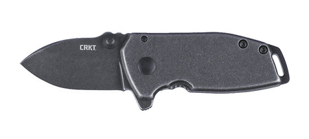 CRKT 2485K Squid Compact Assisted Opening Folding Knife Plain 8Cr13MoV SS Blade Stainless Handle and Pocket Clip