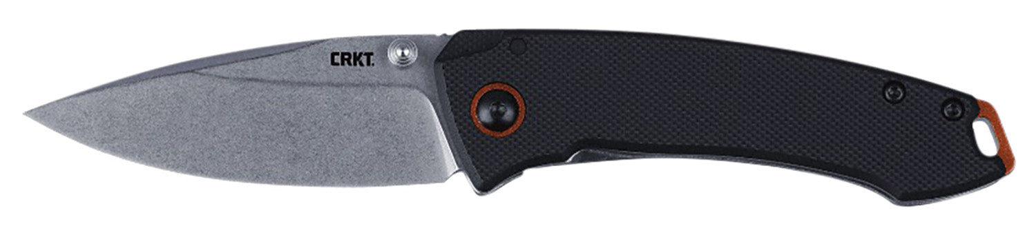 CRKT 2522 Tuna Compact 2.73" Plain Edge Stonewashed Stainless Blade Black G10 SS Handle Frame Lock with Pocket Clip