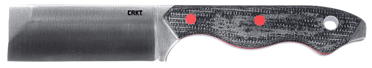 CRKT 4037 Razel 2.97" Plain Edge Fixed Blade D2 Steel Chisel Grind Blade Resin Fiber Handle with Thermoplastic Sheath