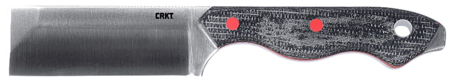 CRKT 4037 Razel 2.97" Plain Edge Fixed Blade D2 Steel Chisel Grind Blade Resin Fiber Handle with Thermoplastic Sheath