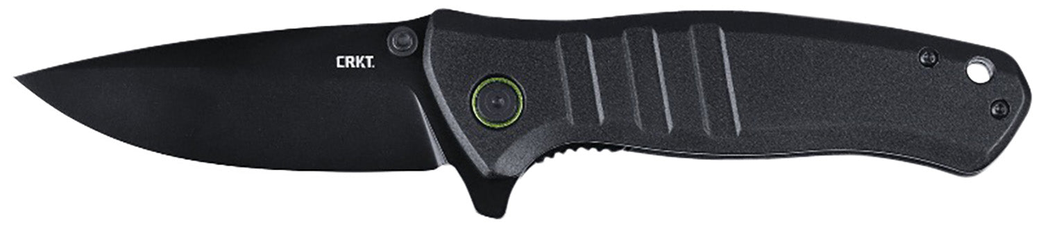CRKT 6295 Dextro 3.18" Flipper Folding Knife Black Coated D2 Steel Blade Lightweight Aluminum Handle Includes Pocket Clip