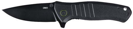 CRKT 6295 Dextro 3.18" Flipper Folding Knife Black Coated D2 Steel Blade Lightweight Aluminum Handle Includes Pocket Clip
