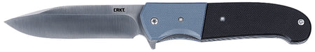 CRKT 6880 Ignitor 3.48" Assisted Opening Folding Knife Plain Satin SS Blade Blue Black G10 Handle IKBS Bearings with Pocket Clip