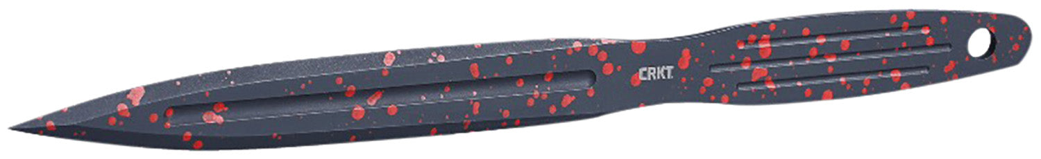 CRKT K930RKP 6.25" Fixed Blade Throwing Knives, 1050 High Carbon Steel, Black/Red Powder Coat, 3-Piece Set with Belt Sheath