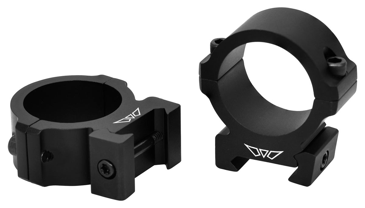 Warne Vapor V614M Matte Black 30mm Medium Horizontal Scope Rings 0 MOA