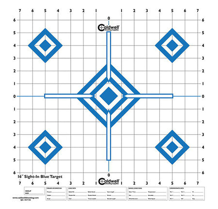 Caldwell 1175521 Diamond Self-Adhesive Paper Target Universal 16" Blue and White 10-Pack