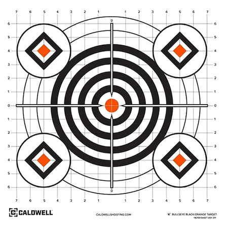 Caldwell 1175520 Orange Peel Self-Adhesive Flake-Off Paper Target Universal 16" 10 Pack