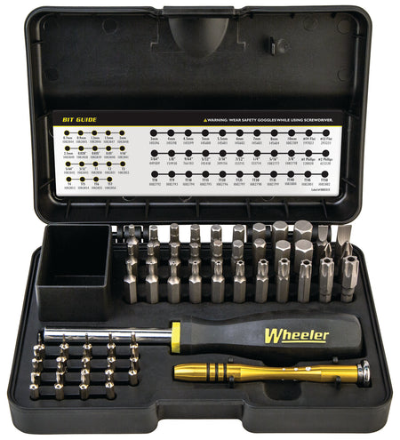 Wheeler SAE/Metric Hex and Torx Bit Set, 65 Pieces, Magnetized Tip, Molded Case