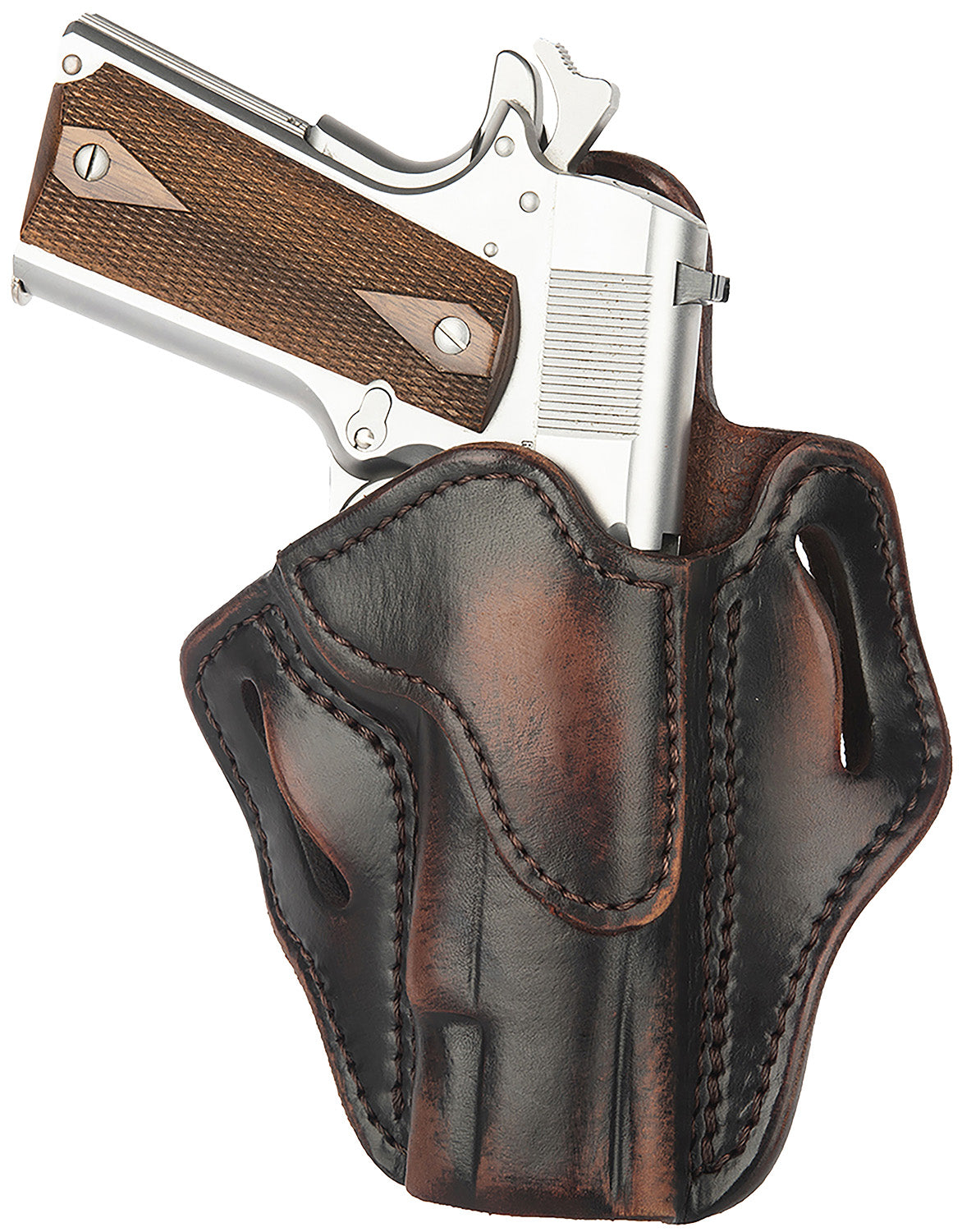 1791 Gunleather BH1 Optic Ready Vintage Leather OWB Belt Slide Holster, Right Hand - Fits 4 to 5 Inch 1911 Pistols