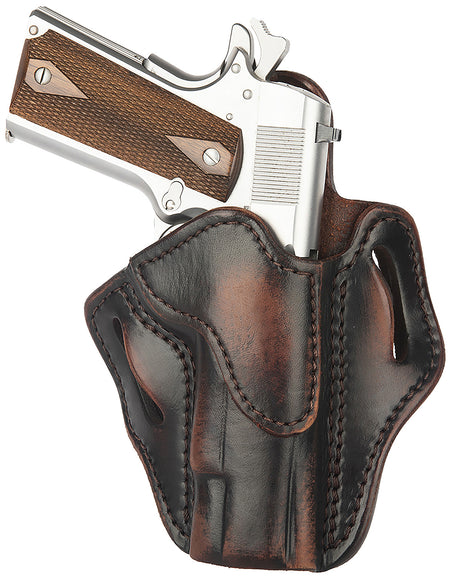 1791 Gunleather BH1 Optic Ready Vintage Leather OWB Belt Slide Holster, Right Hand - Fits 4 to 5 Inch 1911 Pistols