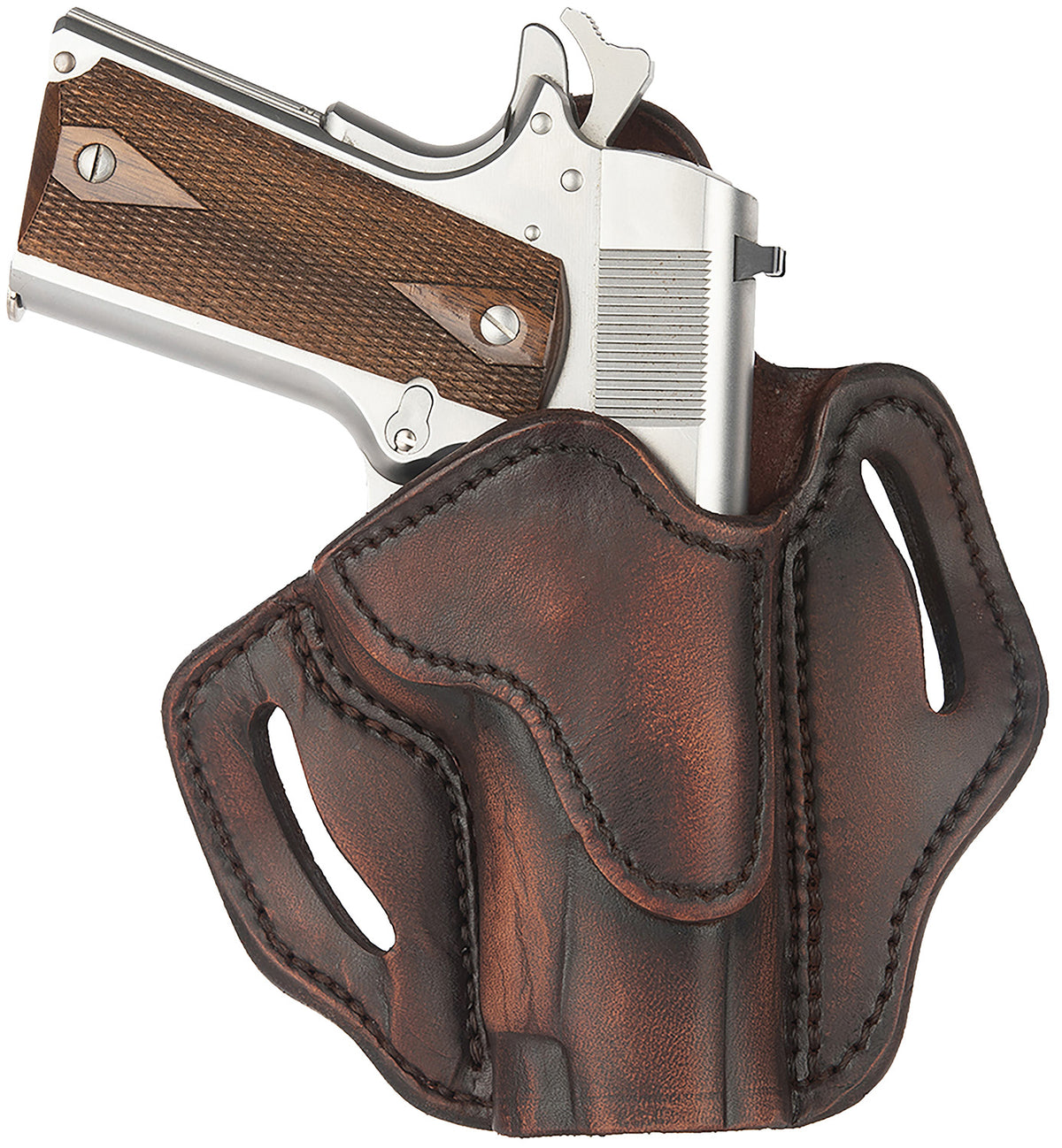 1791 Gunleather BH1 Optic Ready Vintage Leather OWB Belt Slide Holster, Right Hand - Fits 4 to 5 Inch 1911 Frames