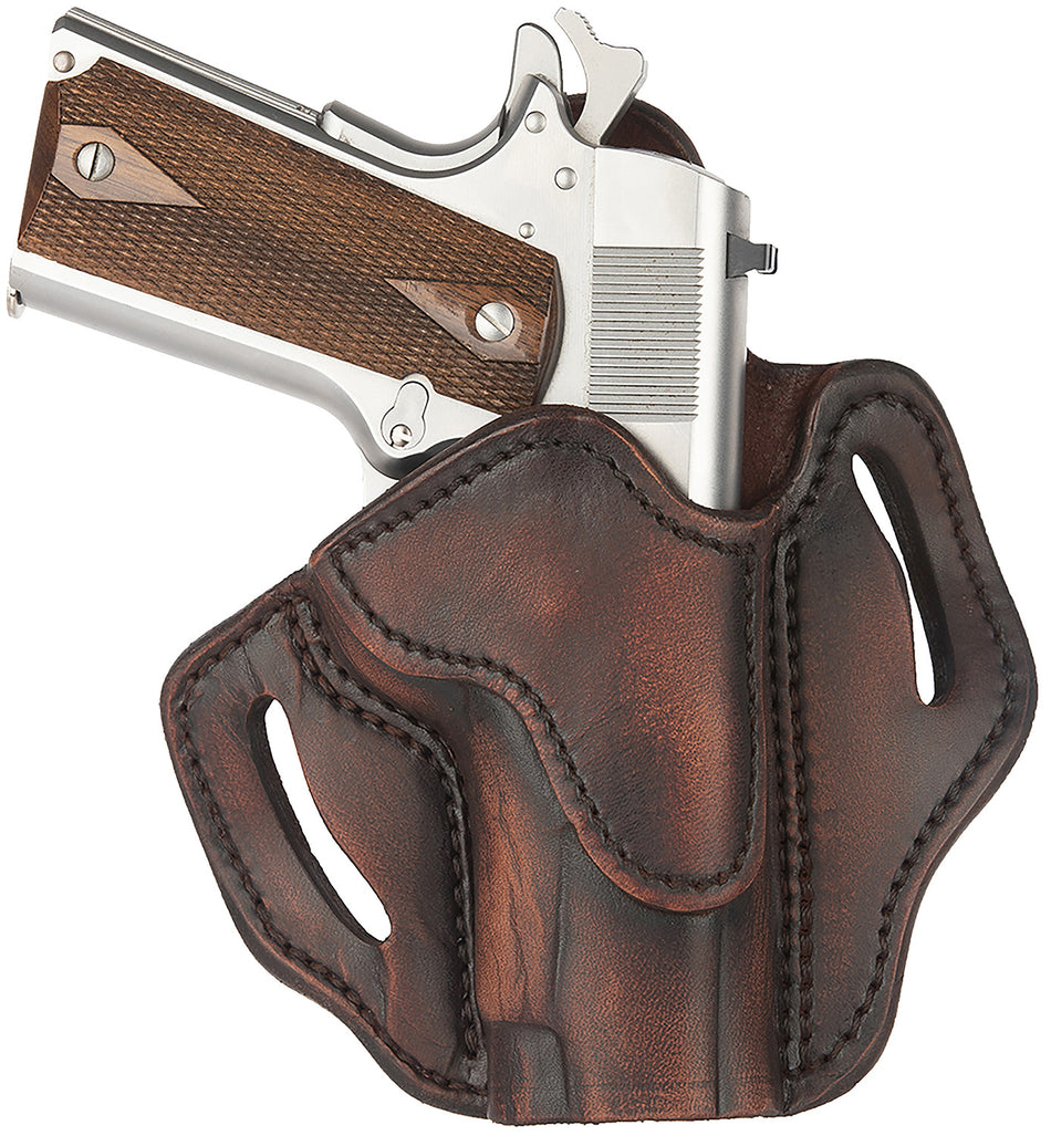 1791 Gunleather BH1 Optic Ready Vintage Leather OWB Belt Slide Holster, Right Hand - Fits 4 to 5 Inch 1911 Frames