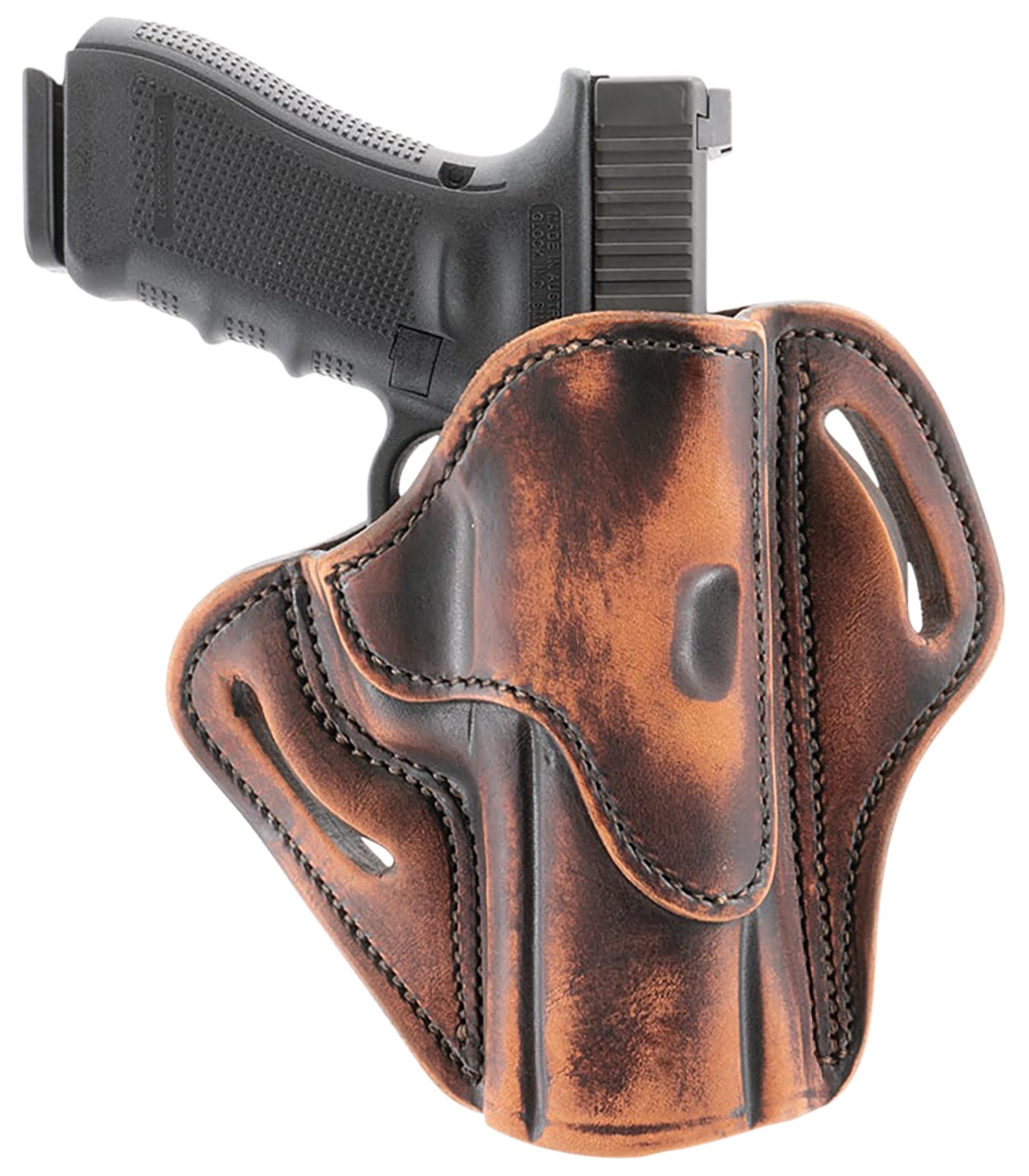 1791 Gunleather BH2.4S Optic Ready Open Top OWB Holster Vintage Leather Belt Slide Fits FN 509/H&K VP9SK Right Hand