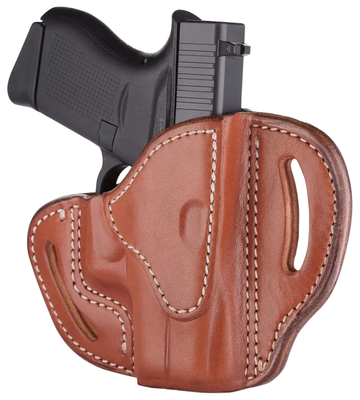 1791 Gunleather BHC Optic Ready Open Top OWB Compact Holster Classic Brown Leather Fits Glock 42/43/43X & Sig P365 Right Hand