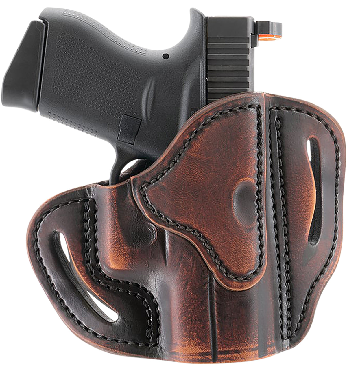 1791 Gunleather BHC Optic Ready Open Top OWB Compact Holster Vintage Leather Fits Glock 42/43/43X & Sig P365 Right Hand