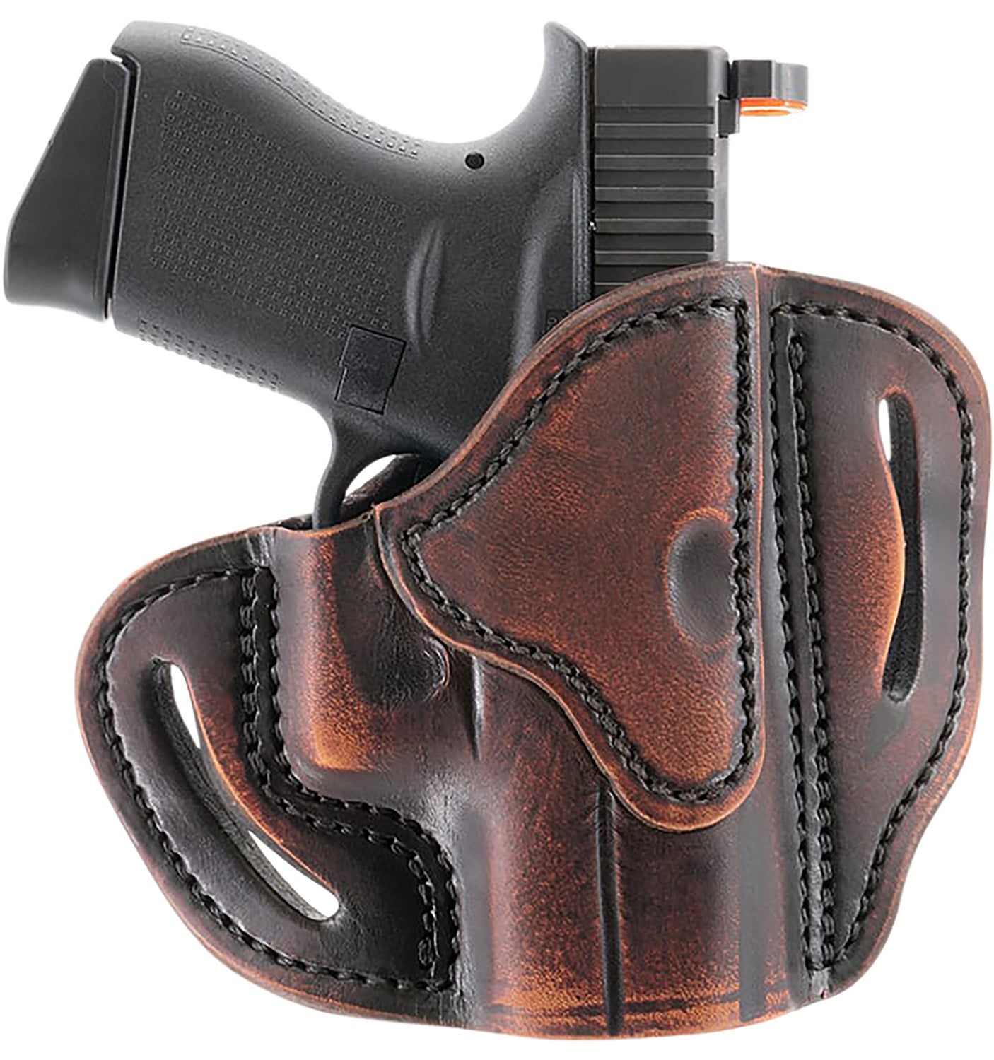 1791 Gunleather BHC Optic Ready Open Top OWB Compact Holster Vintage Leather Fits Glock 42/43/43X & Sig P365 Right Hand