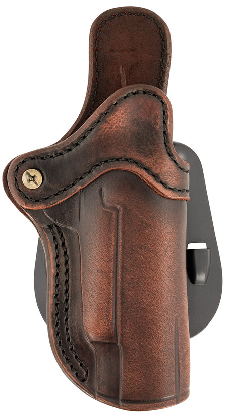1791 Gunleather Optic Ready Open Top OWB Paddle Holster Size 01 Vintage Leather Fits Colt/Kimber 1911 4-5" Right Hand
