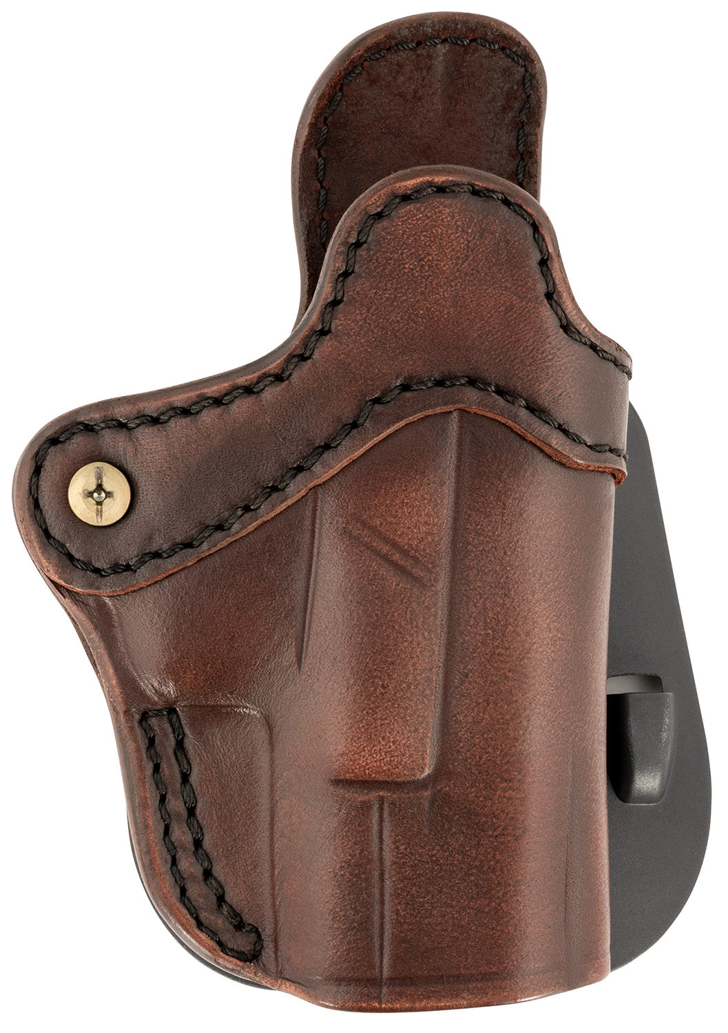 1791 Gunleather Optic Ready Open Top OWB Paddle Holster Size 2.1 Vintage Leather Fits Glock 17/Springfield XD9 Right Hand