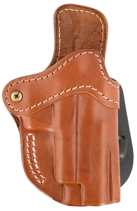 1791 Gunleather Optic Ready Open Top OWB Paddle Holster Size 2.3 Classic Brown Leather Fits Glock 17/Walther PPQ RH