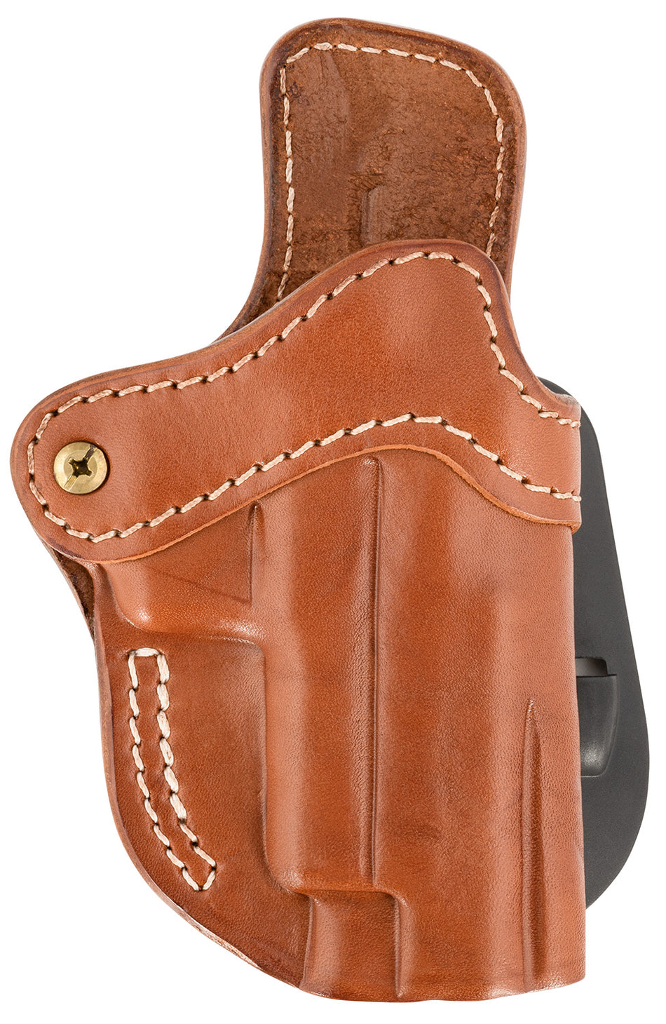 1791 Gunleather Optic Ready Open Top OWB Paddle Holster Size 2.3 Classic Brown Leather Fits Glock 17/Walther PPQ RH