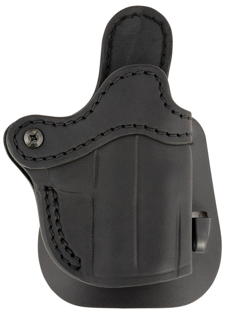 1791 Gunleather Optic Ready Open Top OWB Compact Paddle Holster Black Leather Fits Glock 43/Taurus GX4/Sig P365 RH
