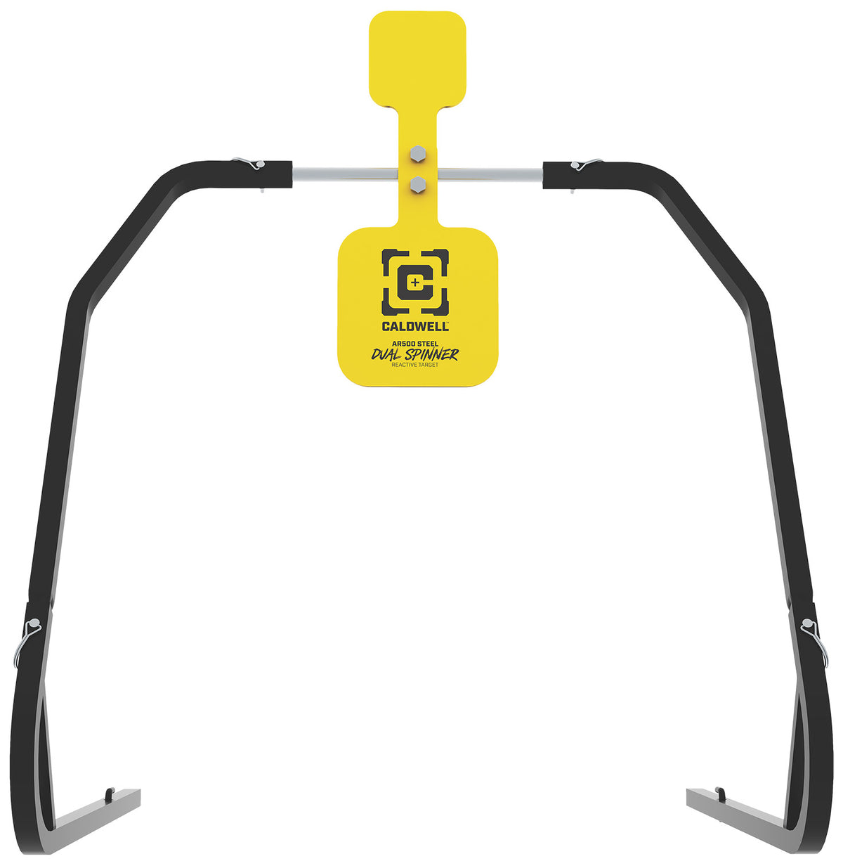 Caldwell 1196226 AR500 Steel Dual Spinning Target with Collapsible Stand and Two Plate Sizes