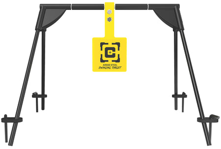 Caldwell 1187590 AR500 Steel Swinging Rifle Range Target with Frame and Ground Stakes