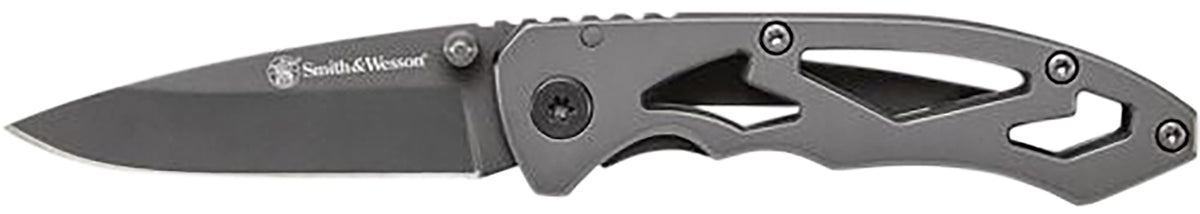 Smith & Wesson Knives CK400CP Skeletonized Folding Drop Point Plain Stainless Steel Blade 3.20" Handle Includes Clip