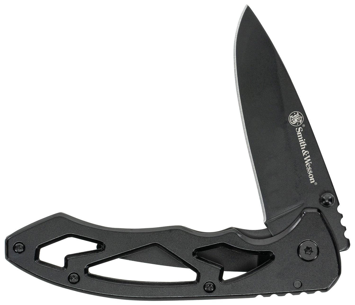 Uncle Henry Knives CK400LCP Large Skeletonized Folding Drop Point Plain SS Blade 4.40" Handle Includes Clip